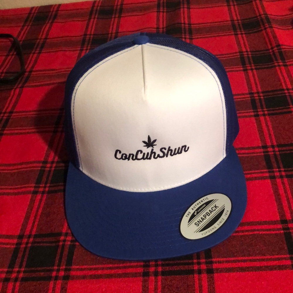 Mens Blue Trucker Hat MJ